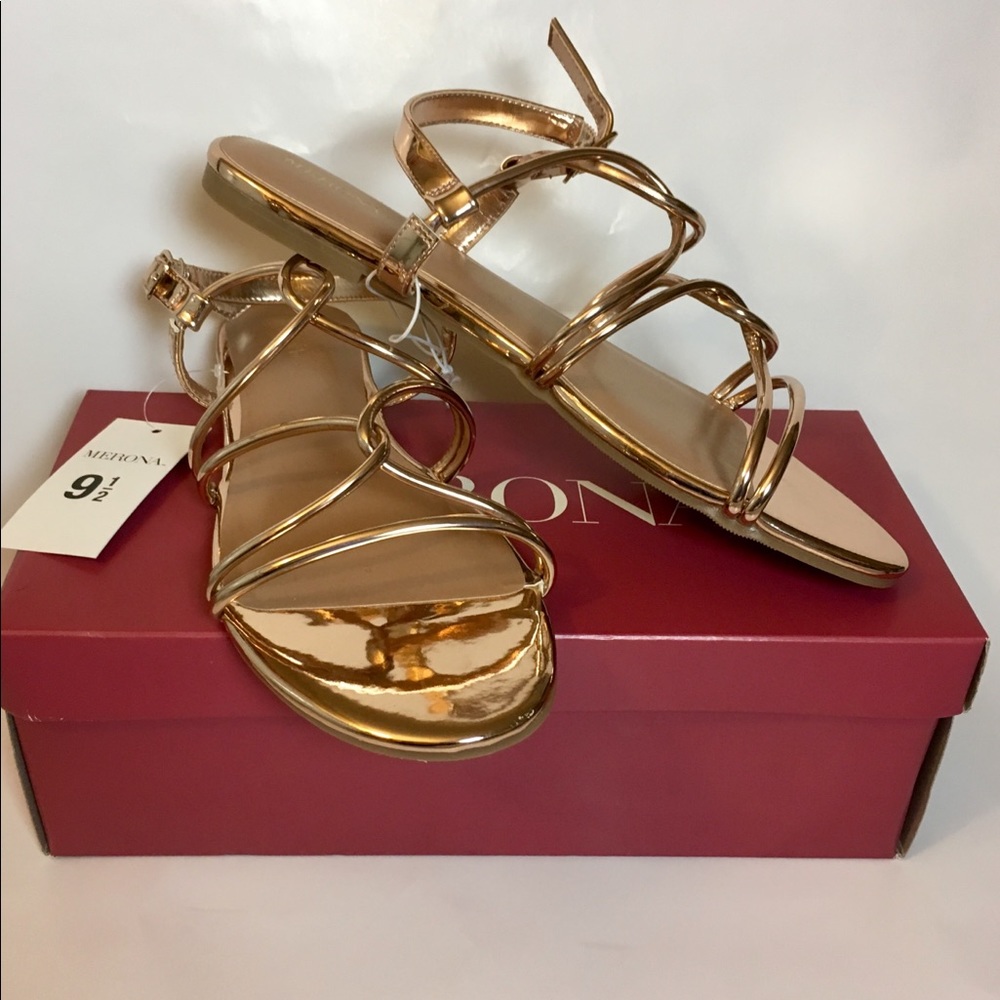 ADDITIONAL PHOTOS “Marcie” Rose Gold Sandals, NWT